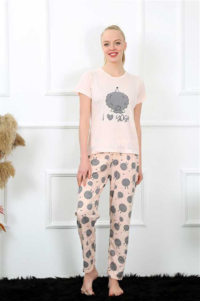 Moda Çizgi Anne Kız Aile I Love Yoga Pijama Takım Ayrı Ayrı Satılır 50101 - 10