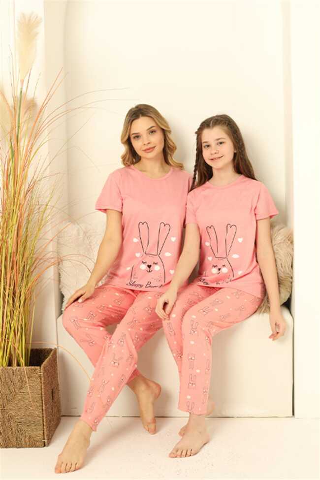 Moda Çizgi Anne Kız Aile Pijama Takım Ayrı Ayrı Satılır 50100 - 2