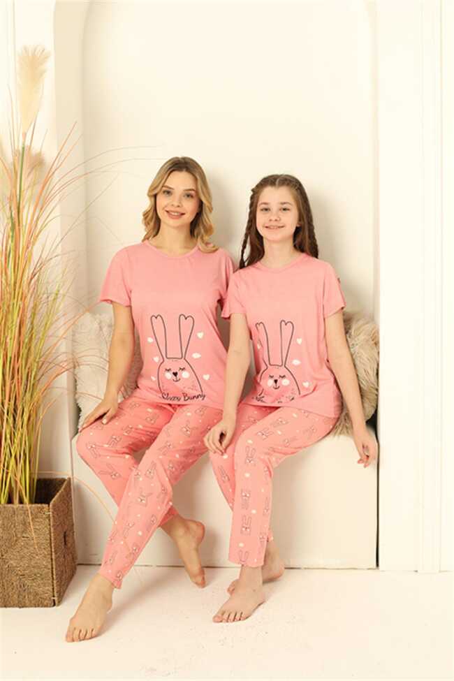 Moda Çizgi Anne Kız Aile Pijama Takım Ayrı Ayrı Satılır 50100 - 4