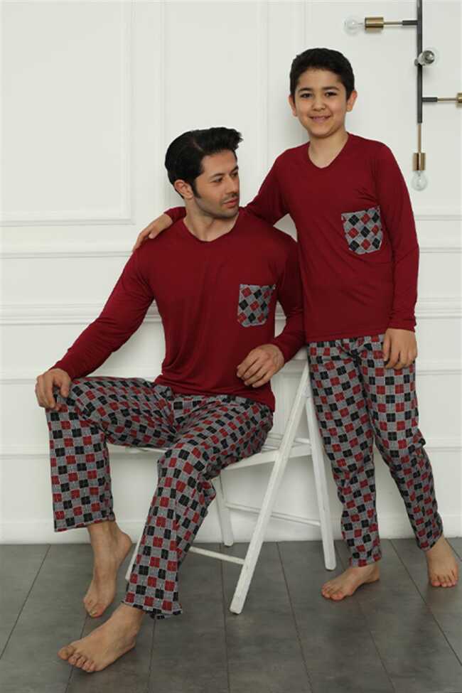 Moda Çizgi Baba Oğul Aile Pijama Takım Ayrı Ayrı Satılır Fiyatları Farklıdır 50108 - 2