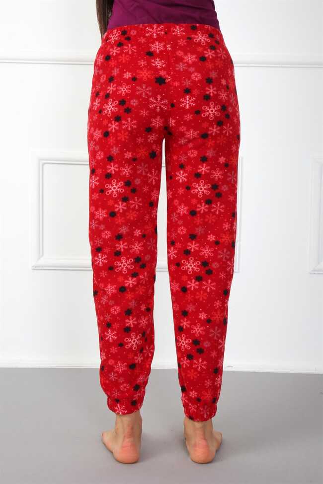 Moda Çizgi Bayan Welsoft Polar Tek Alt Pijama 210040 - 4