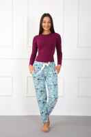 Moda Çizgi Bayan Welsoft Polar Tek Alt Pijama 210046 - 3