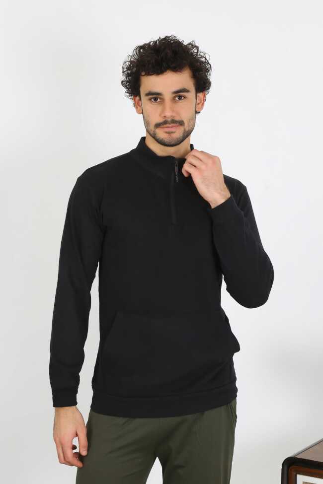 moda çizgi Erkek 3 İplik Penye Sweatshirt 6850 - 1