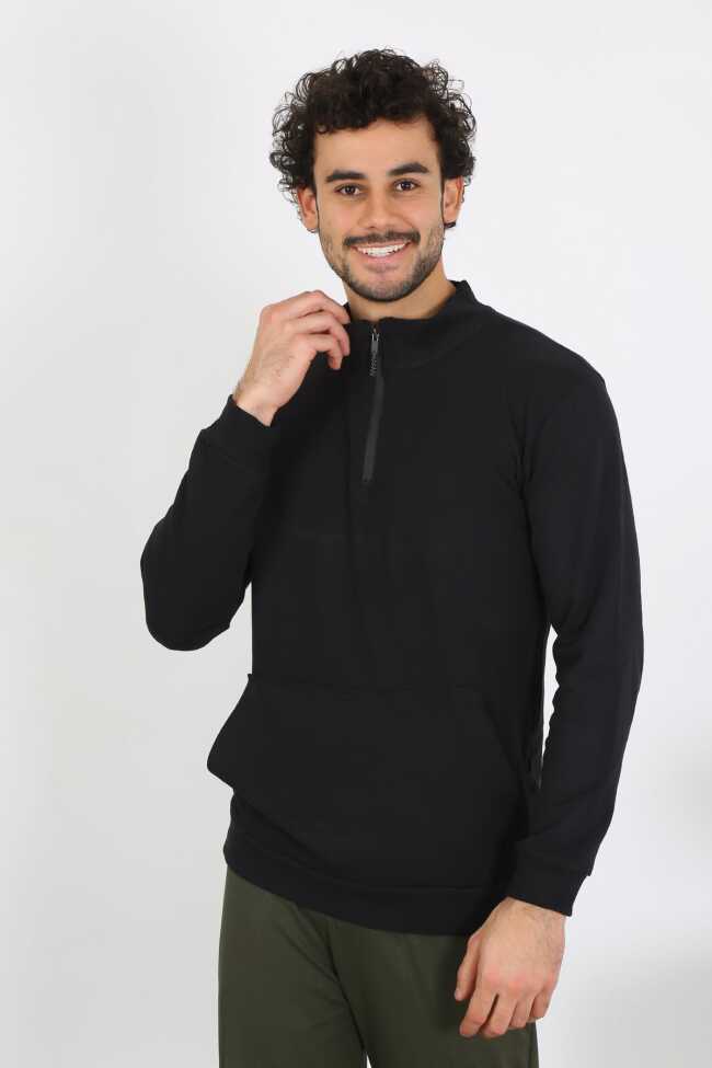 moda çizgi Erkek 3 İplik Penye Sweatshirt 6850 - 3