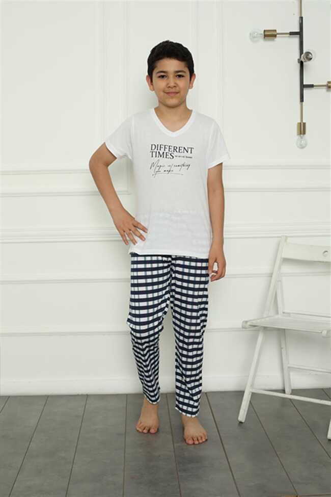 Moda Çizgi Erkek Çocuk Penye Pijama Takım 20390 - 2