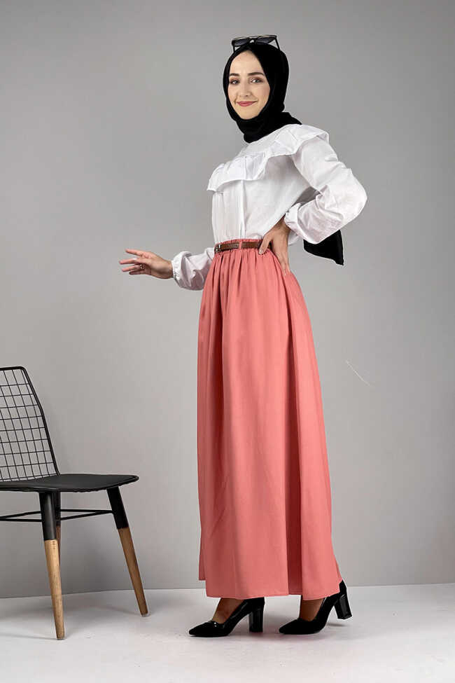 Moda Çizgi Etek - 3