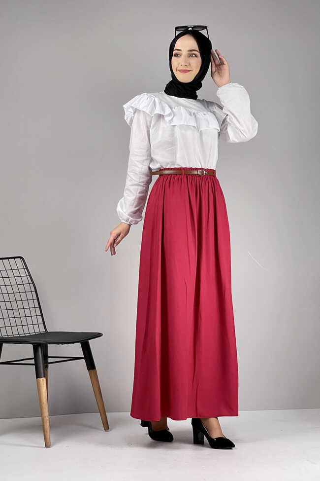 Moda Çizgi Etek - 3