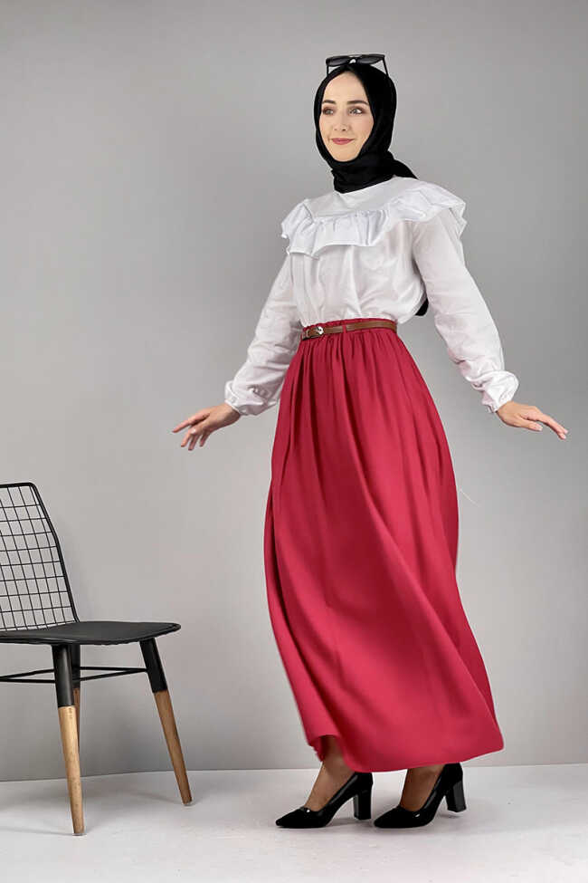 Moda Çizgi Etek - 5