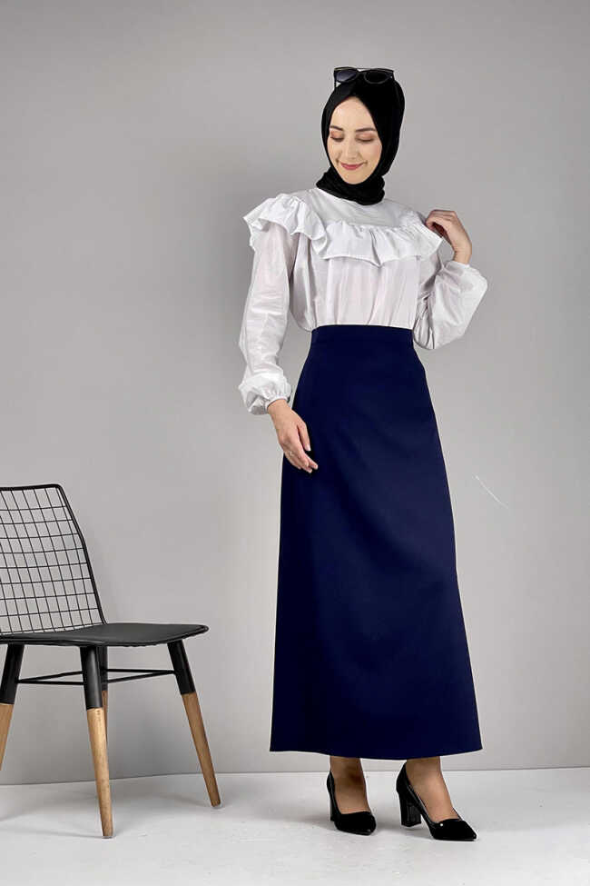 Moda Çizgi Etek - 4