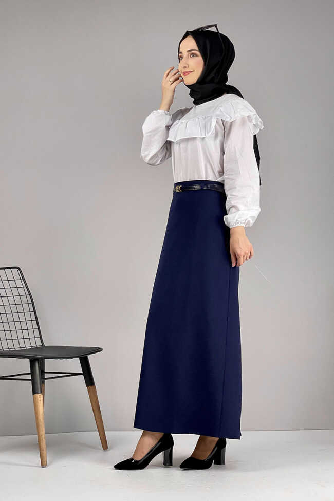 Moda Çizgi Etek - 2