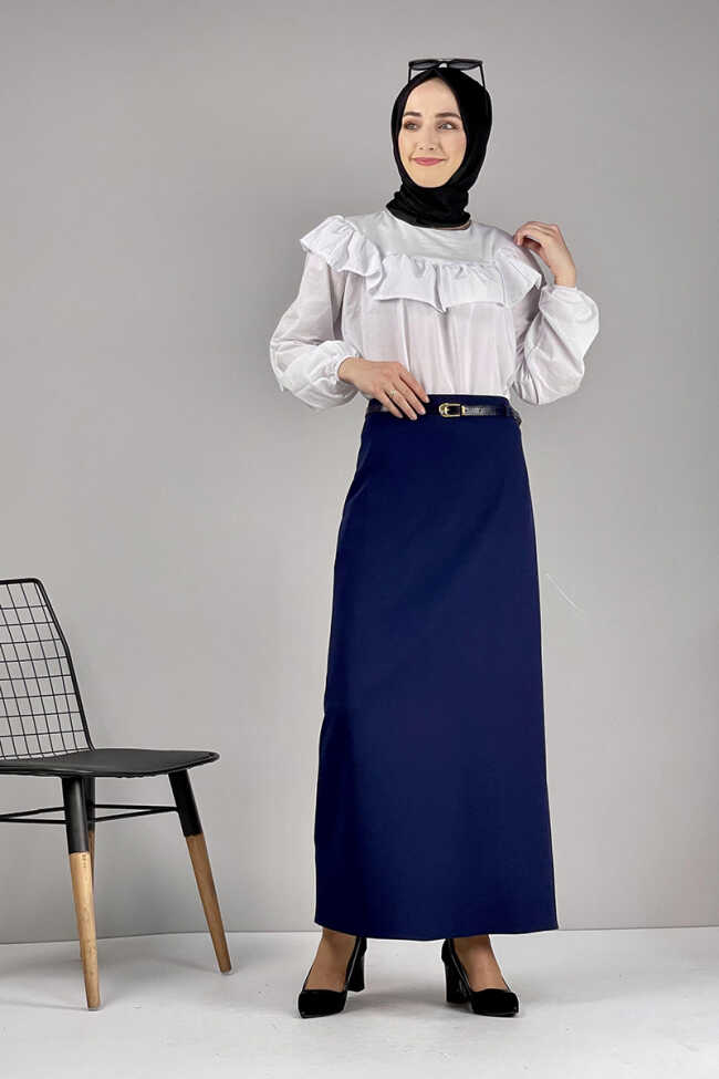 Moda Çizgi Etek - 3