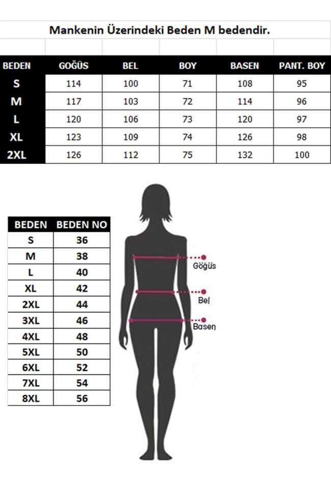 Moda Çizgi Kadın Pamuk Eşofman Takım 9034 - 4