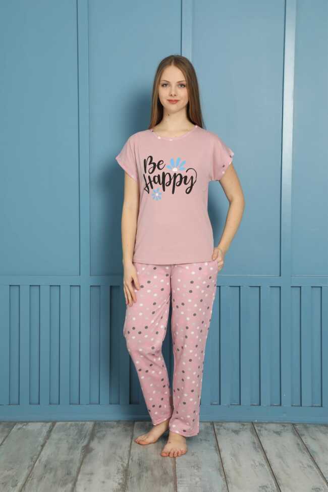 Moda Çizgi Kadın Penye Pijama - 2