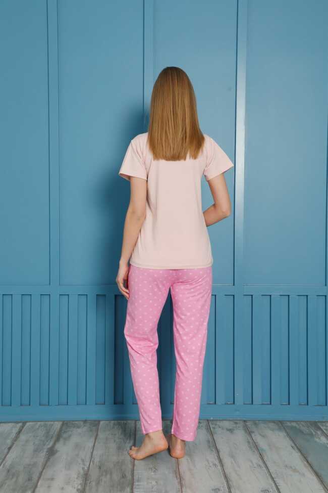 Moda Çizgi Kadın Penye Pijama - 3