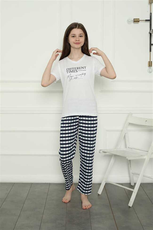 Moda Çizgi Kız Çocuk Penye Pijama Takım 20403 - 2