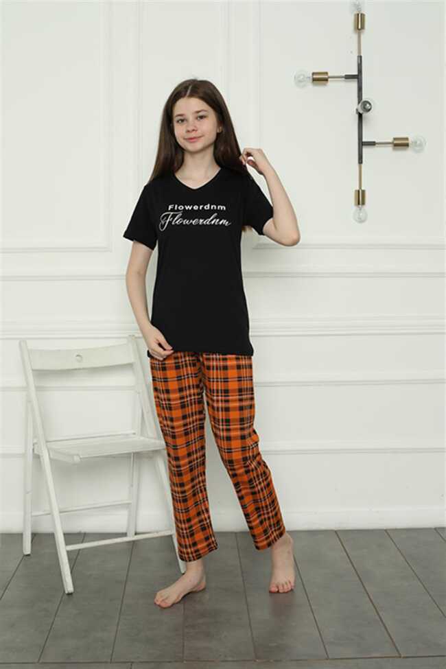 Moda Çizgi Kız Çocuk Penye Pijama Takım 20408 - 2