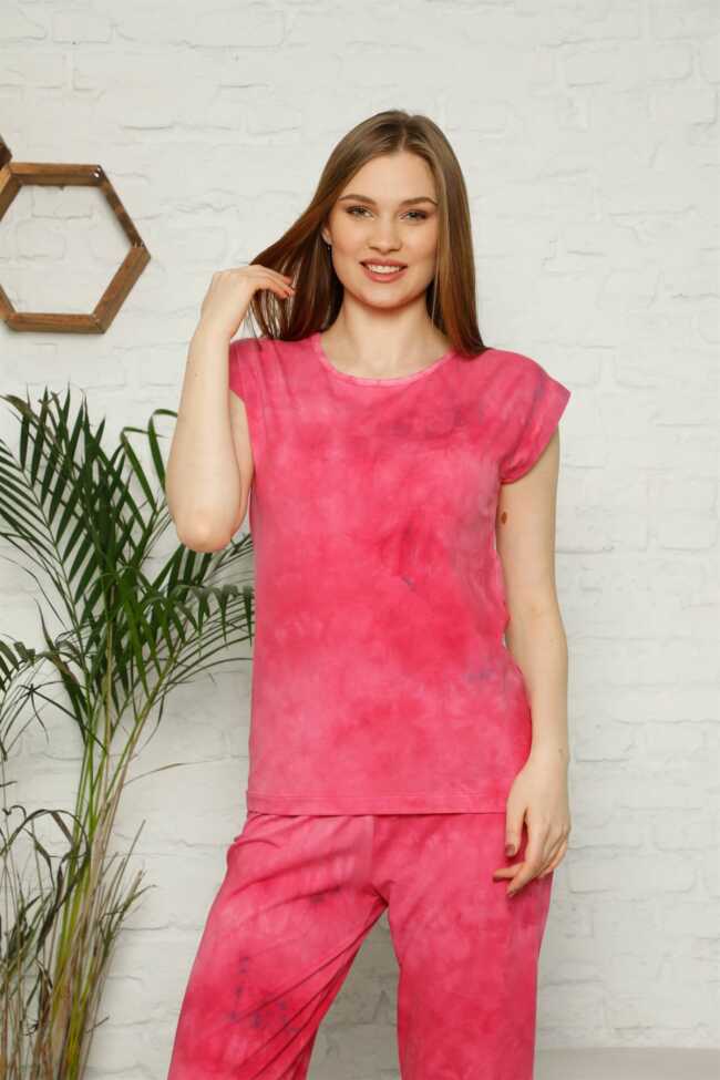 Moda Çizgi Şortlu Pijama Takım - 2