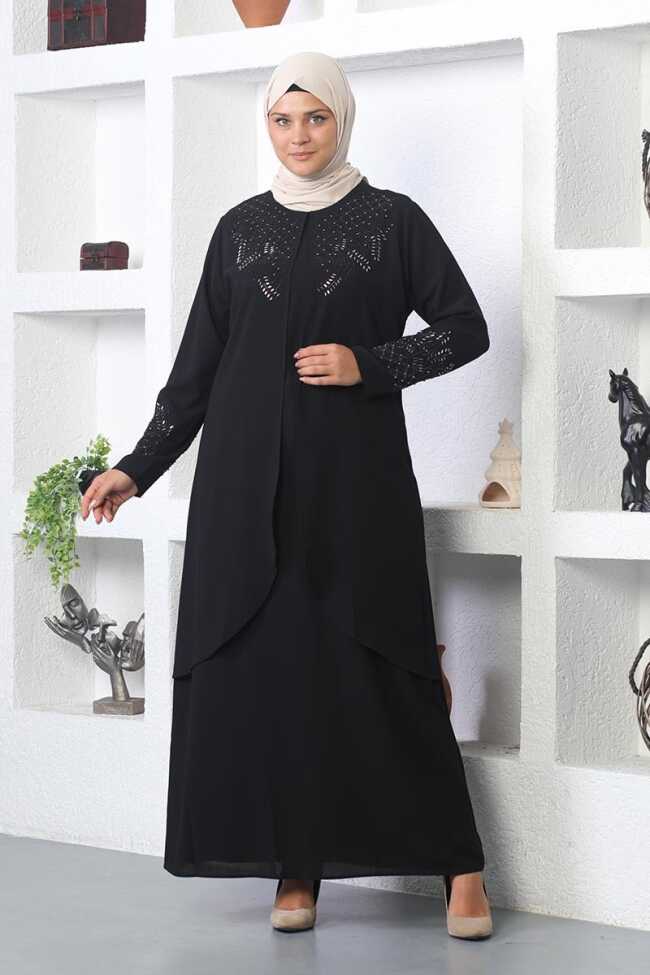 Moda Çizgi Tesettür Elbise - 3