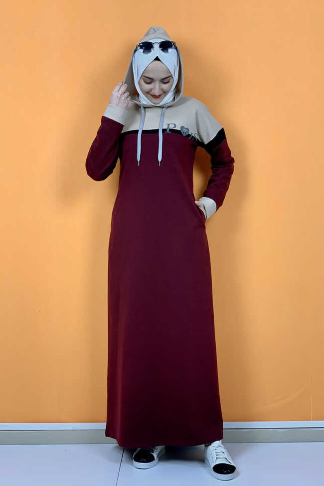 Moda Çizgi Tesettür Elbise - 3