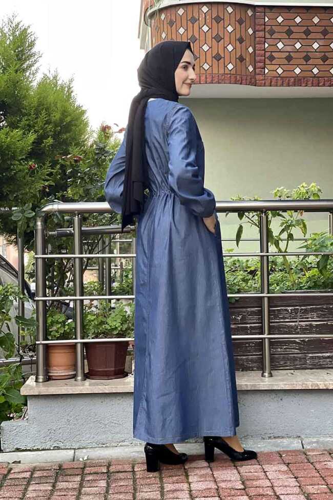 Moda Çizgi Tesettür Elbise - 5