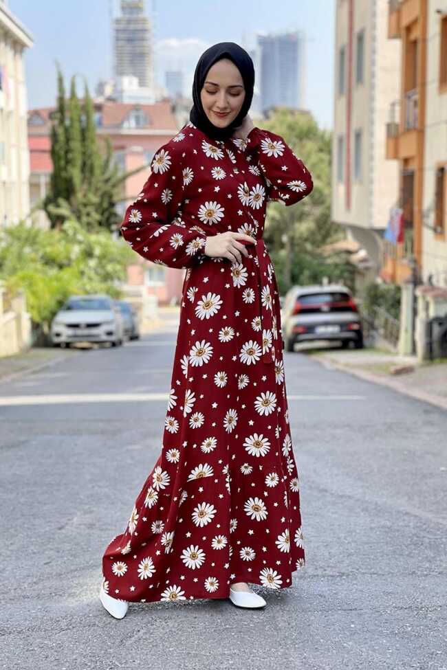 Moda Çizgi Tesettür Elbise - 2