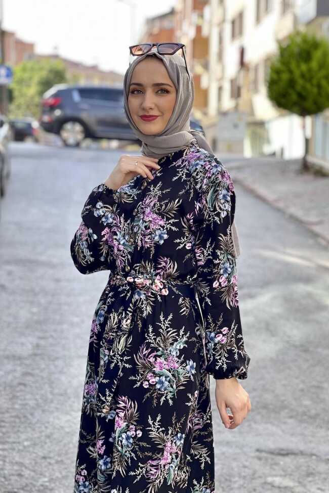 Moda Çizgi Tesettür Elbise - 2