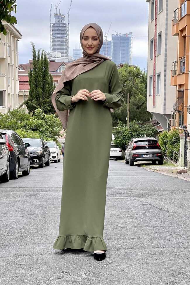 Moda Çizgi Tesettür Elbise - 1