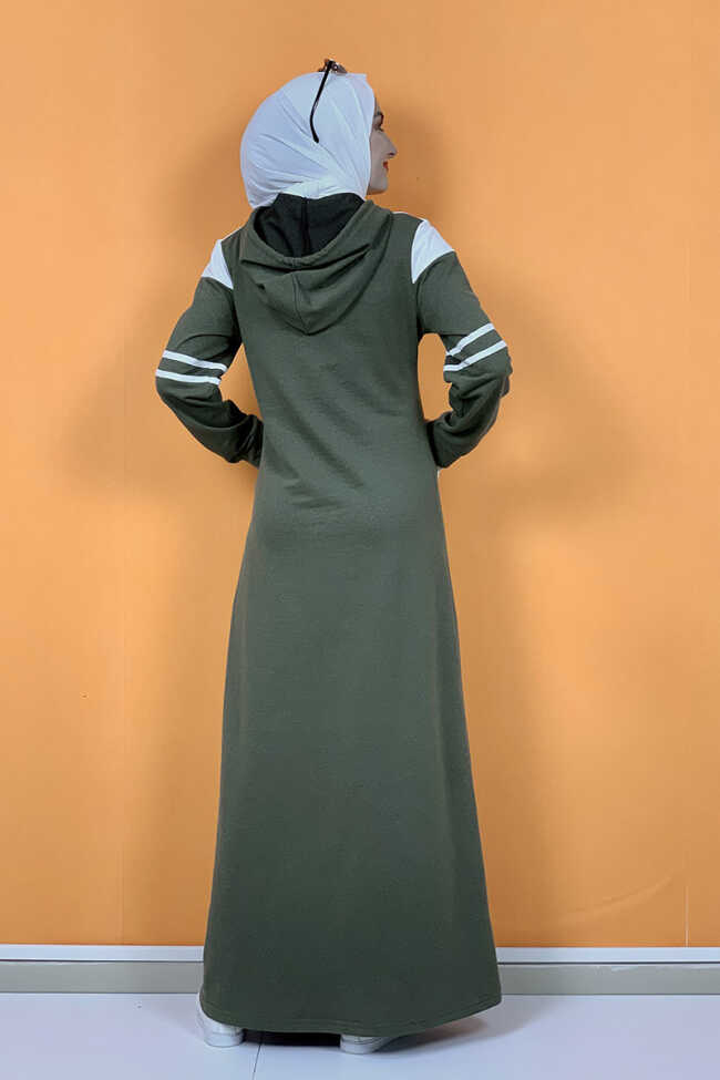 Moda Çizgi Tesettür Elbise - 5