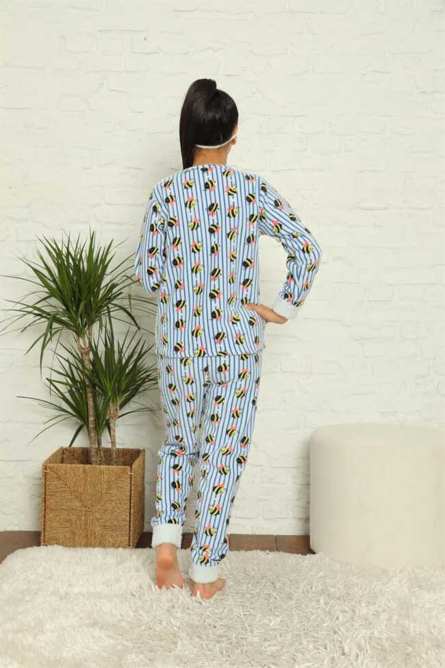 Moda Çizgi WelSoft Polar Kız Çocuk Pijama Takımı 4579 - 4