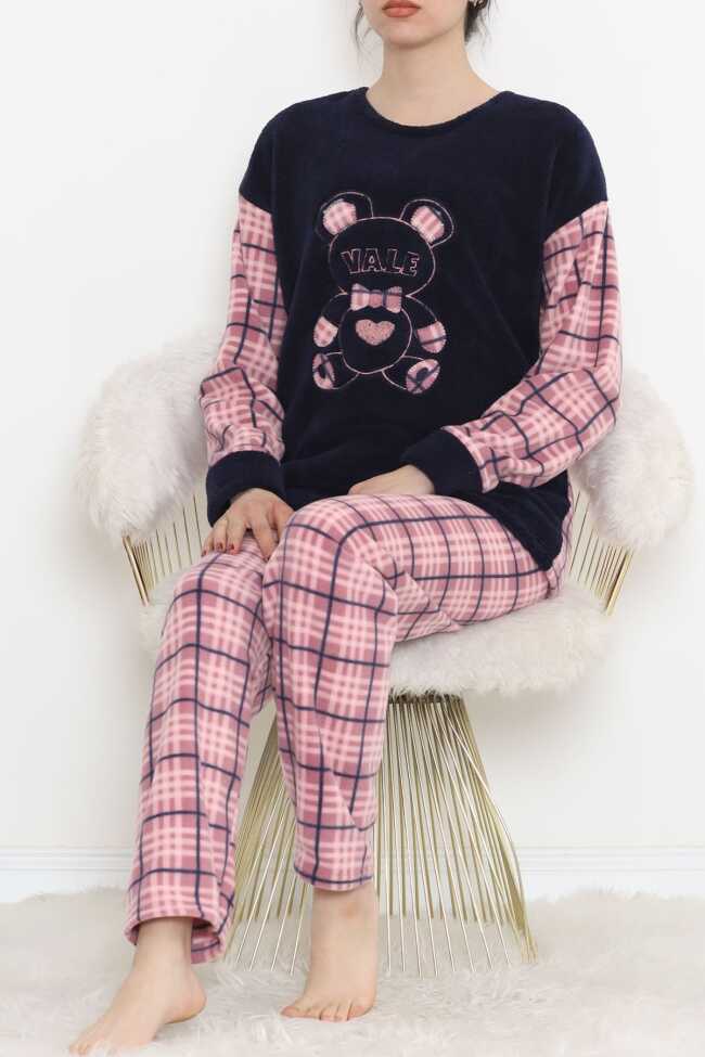 Polar Peluş Pijama Takımı Lacipembe1 - 5