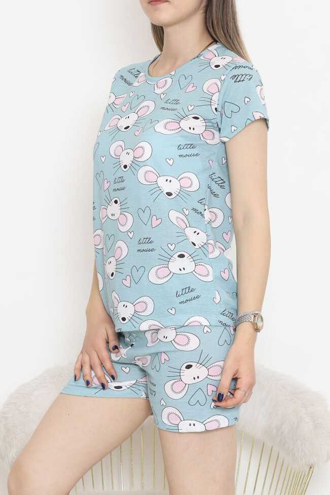 Şortlu Pijama Takımı Açıkmint - 3