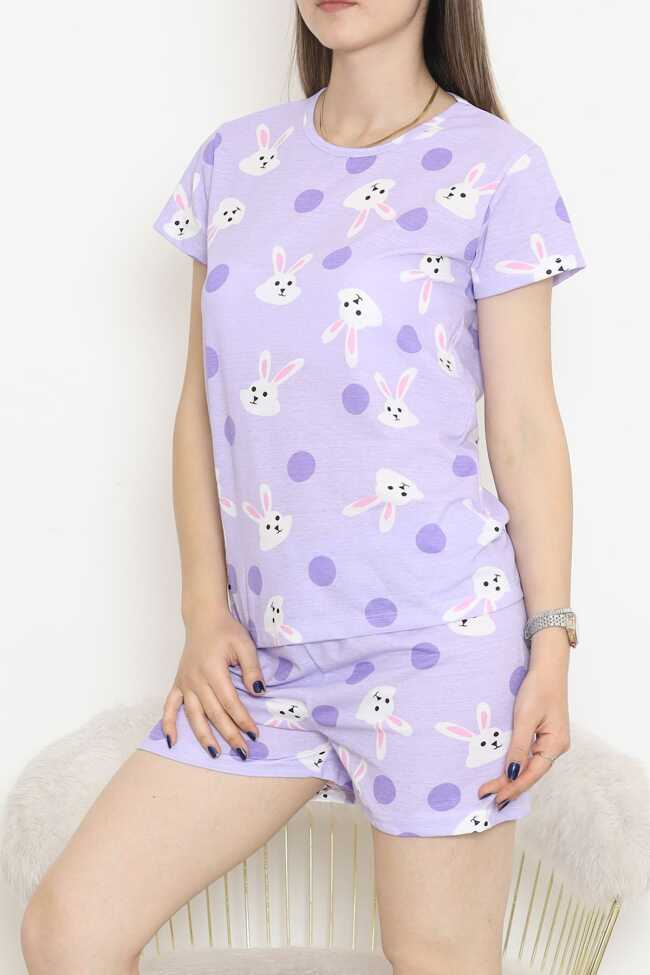 Şortlu Pijama Takımı Lila - 3